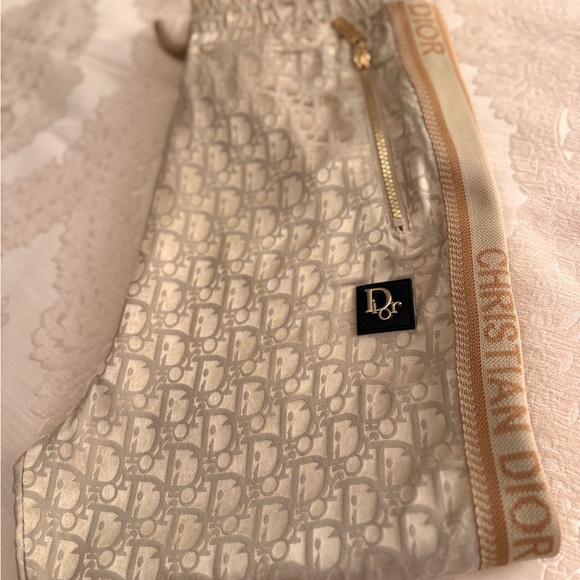 VINTAGE DIOR Beige Monogram Track Pants - Picture 2 of 8
